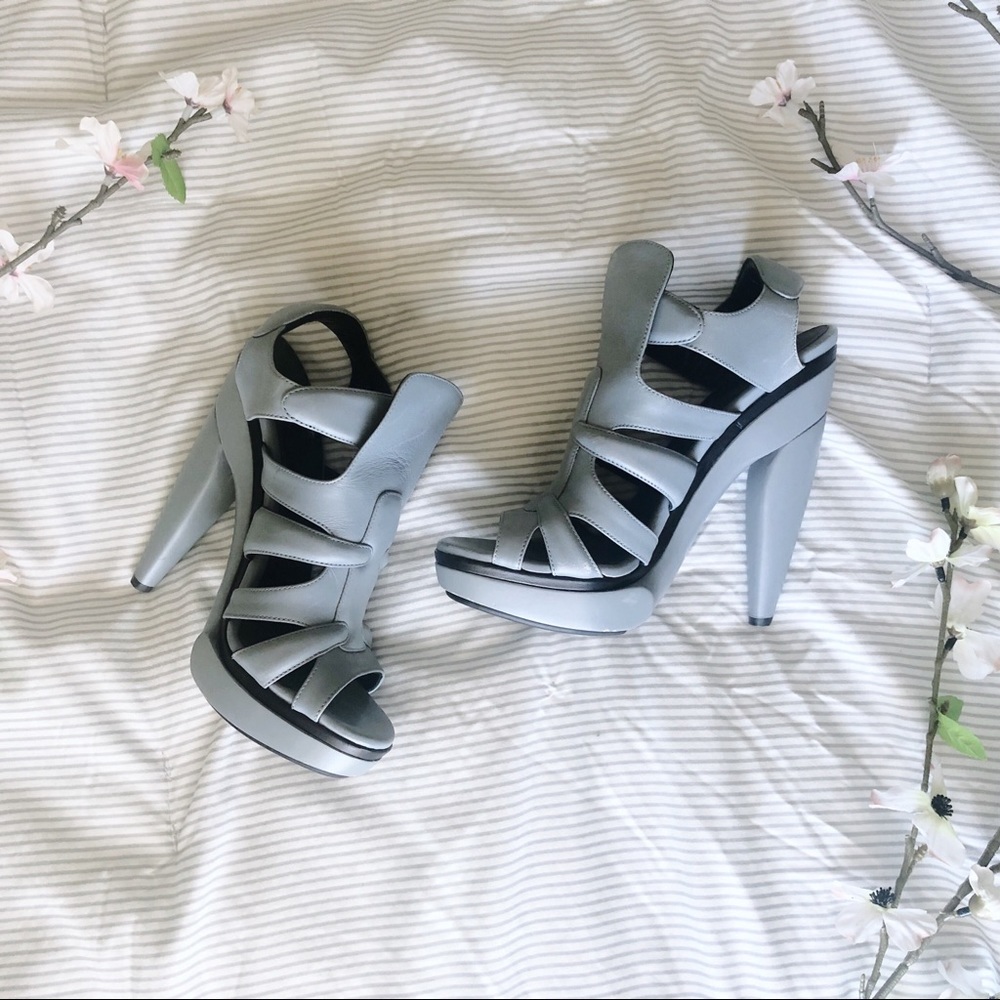Balenciaga | Auth Wooden Heel Platform Sandals 7